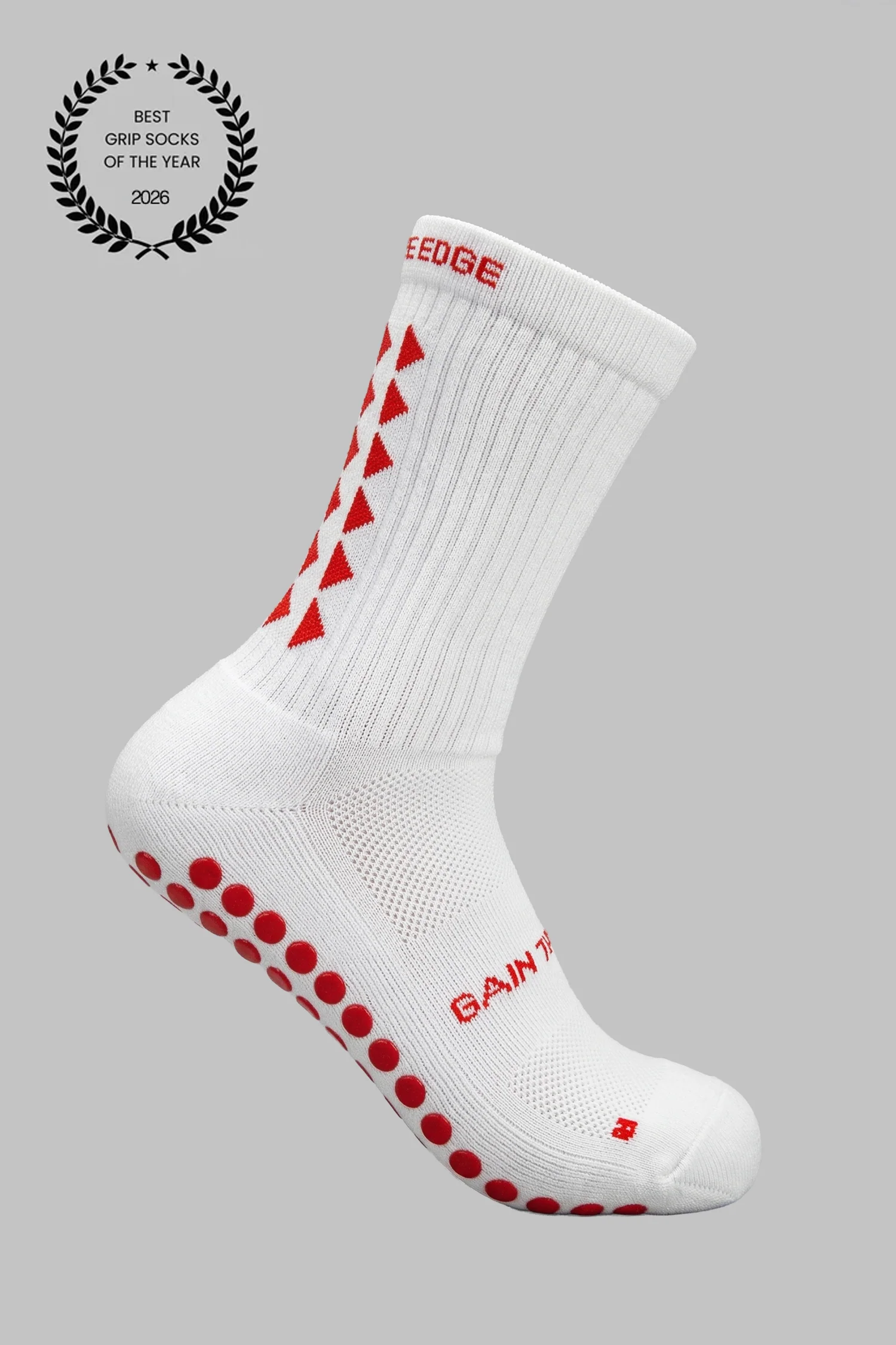 LIMITED EDITION GRIP SOCKS 3.0 - White & Red - Image 2