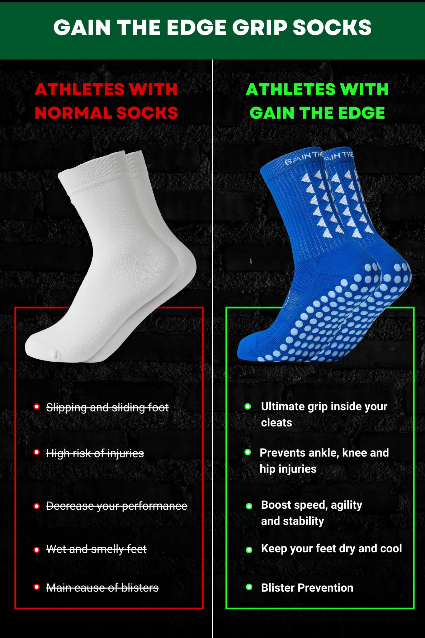 GRIP SOCKS 3.0  MidCalf Length - Blue - Image 4